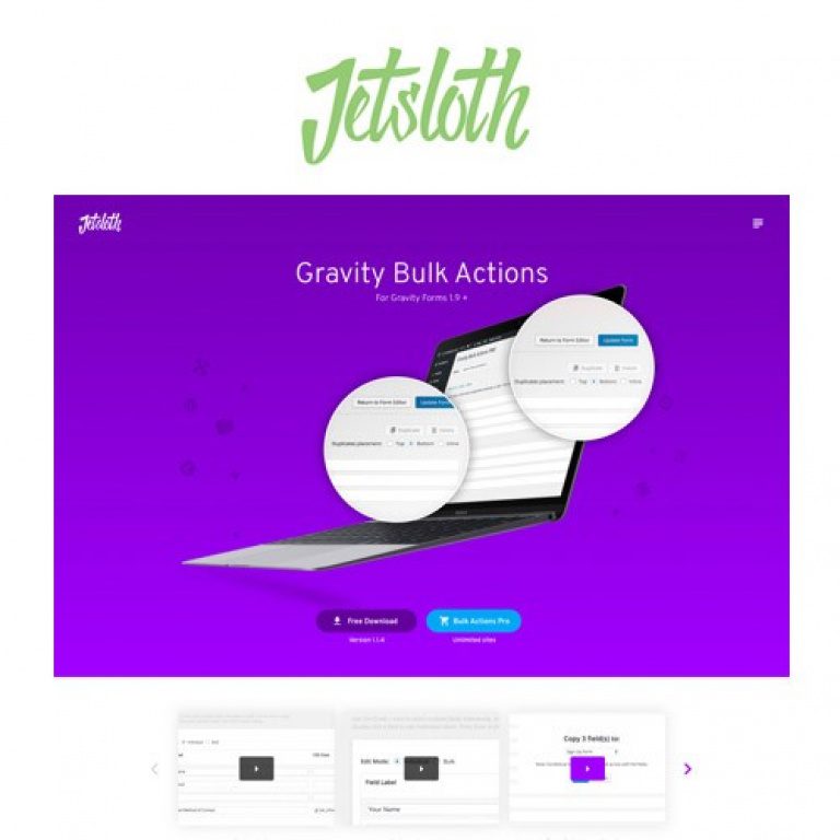 Jetsloth – Gravity Forms Bulk Actions Pro