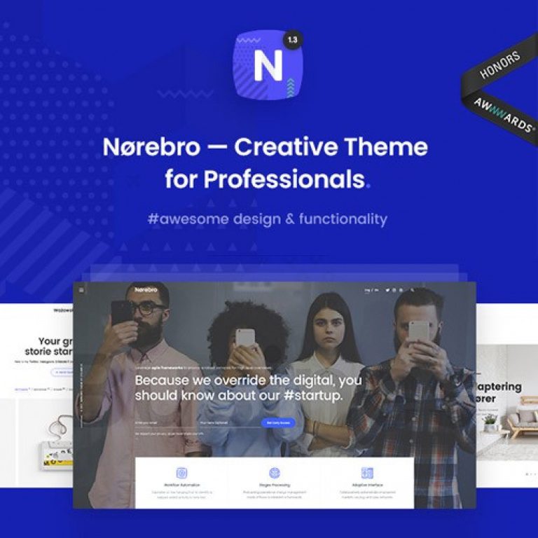 Norebro – Creative Portfolio Theme for Multipurpose Usage