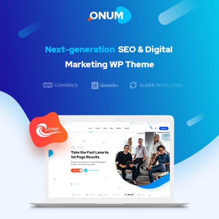 Onum – SEO & Marketing Elementor WordPress Theme