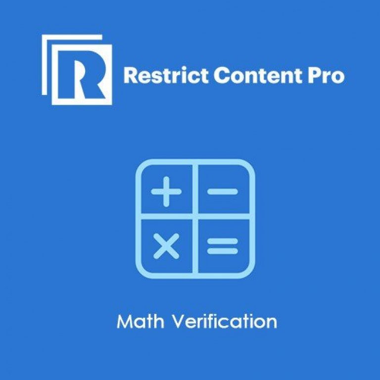 Restrict Content Pro Math Verification