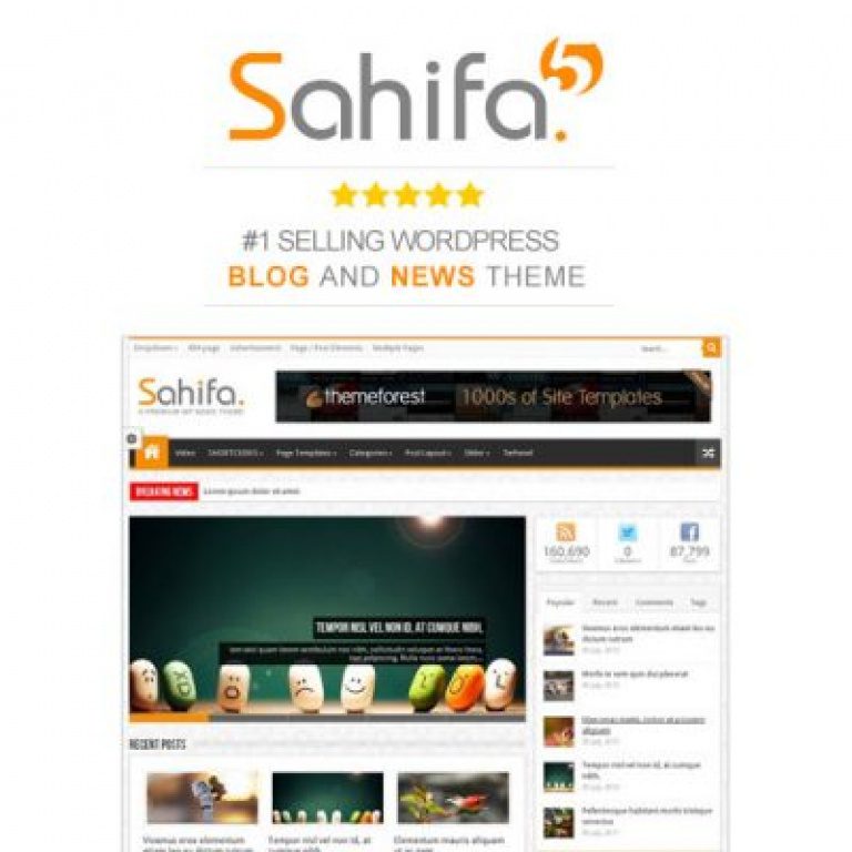 Sahifa – Responsive WordPress News - Magazine - Blog Theme