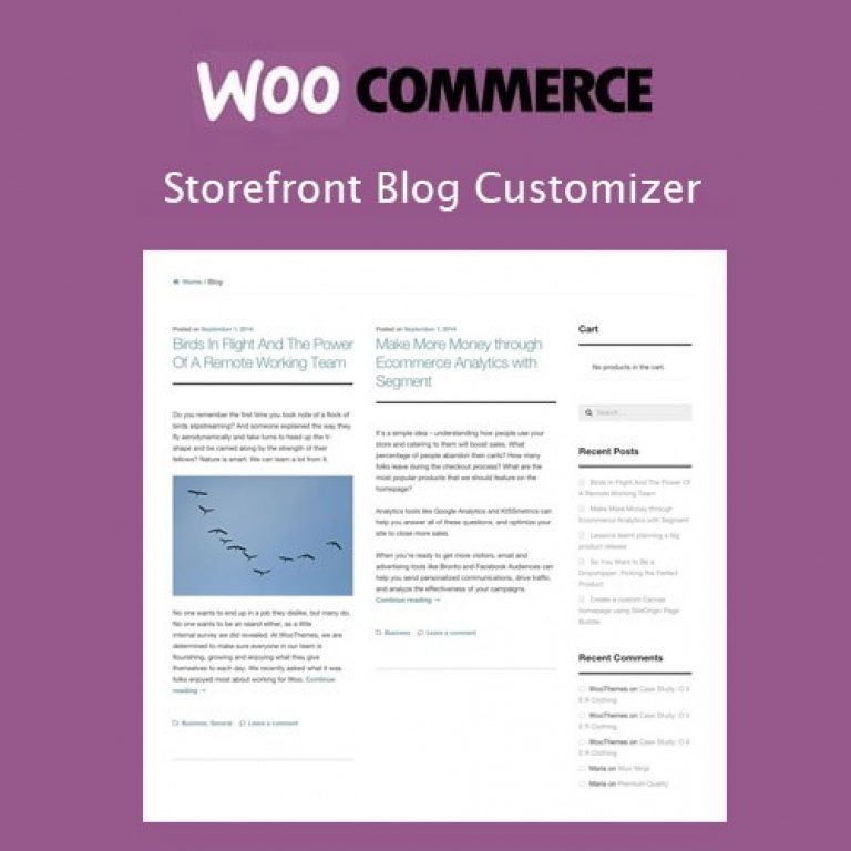 Storefront Blog Customiser