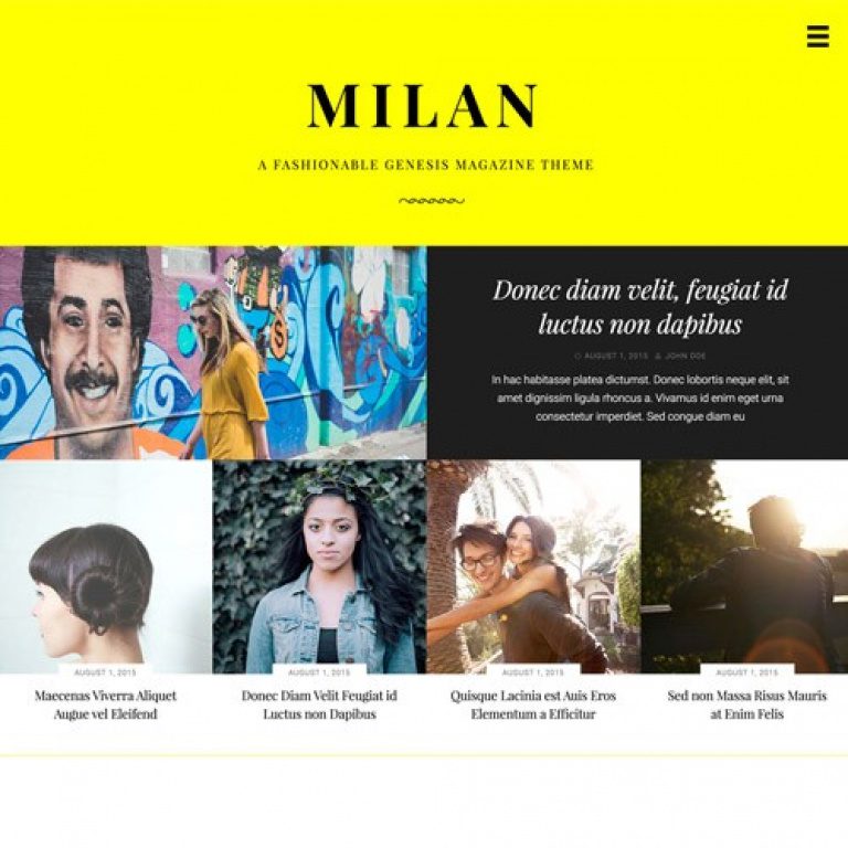 StudioPress Milan Pro Genesis WordPress Theme