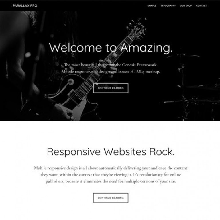 StudioPress Parallax Pro Genesis WordPress Theme