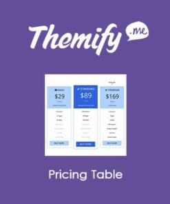 Themify Builder Pricing Table