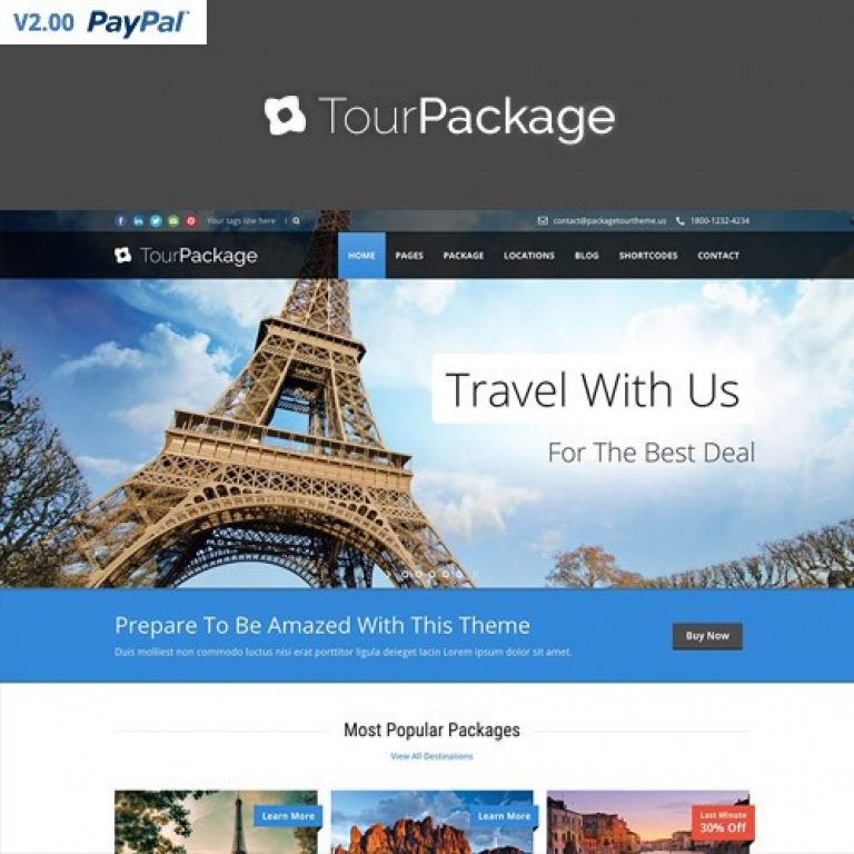 Tour Package – WordPress Travel-Tour Theme