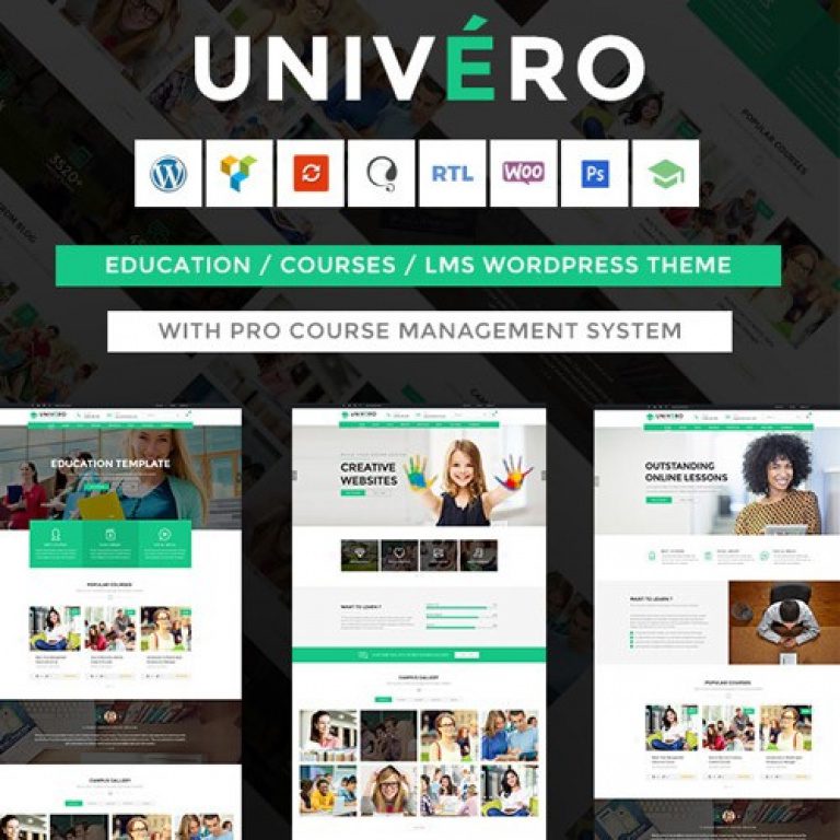 Univero - Education LMS & Courses WordPress Theme