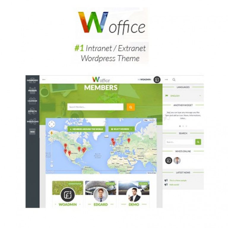 Woffice – Intranet-Extranet WordPress Theme