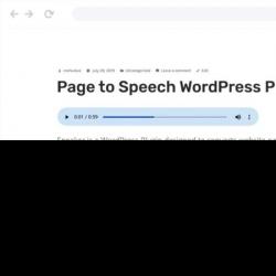 Speaker – Page to Speech Plugin