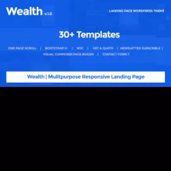 Wealth – Multi Purpose Landing Page WordPress Theme