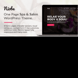 Niobe - Spa & Salon WordPress Theme