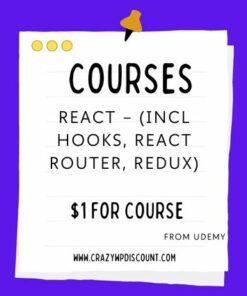 React – (incl Hooks, React Router, Redux) Course